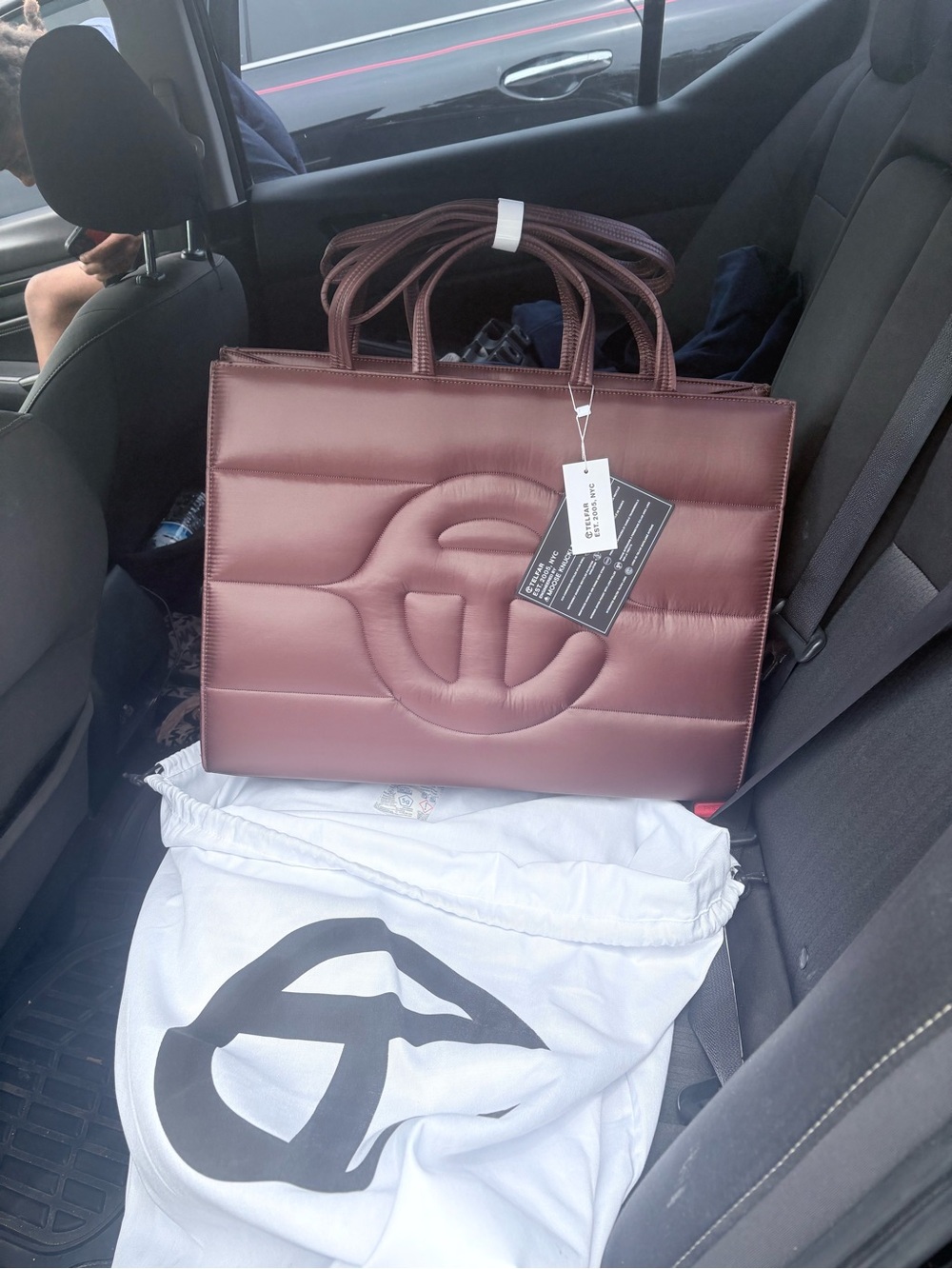 Telfar Moose Knuckles  Puff Large tote Brown